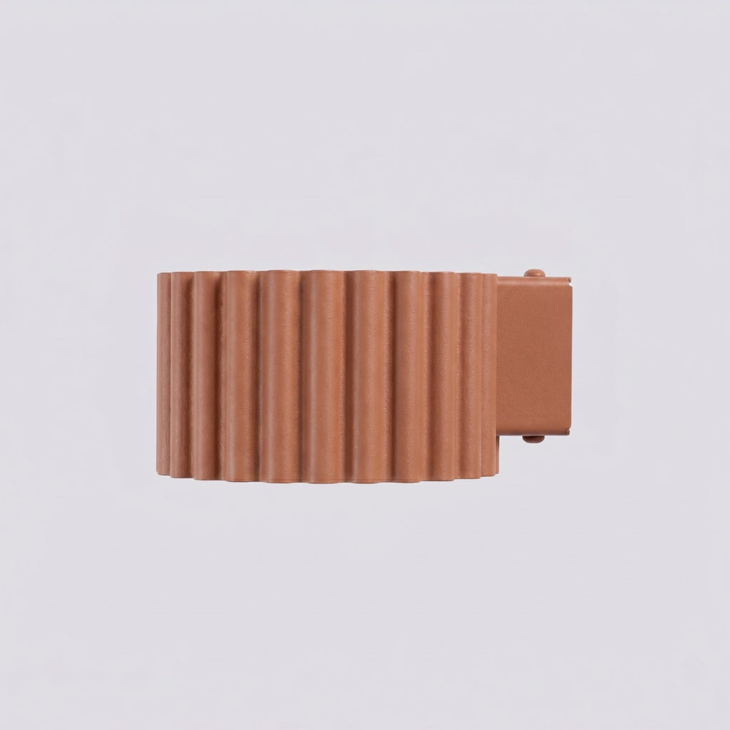 Applique murale Aura aluminium mocca GX53 détail des cannelures