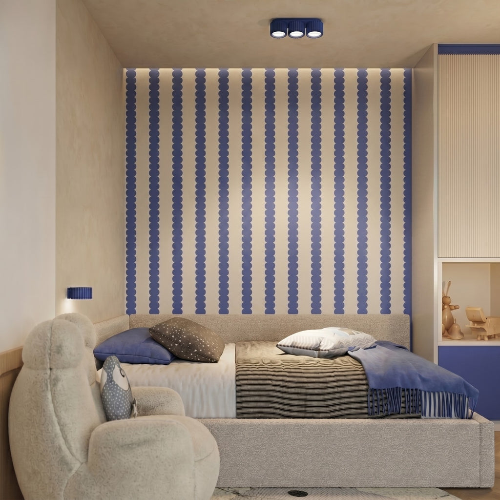 Applique murale Aura aluminium outremer GX53 détail