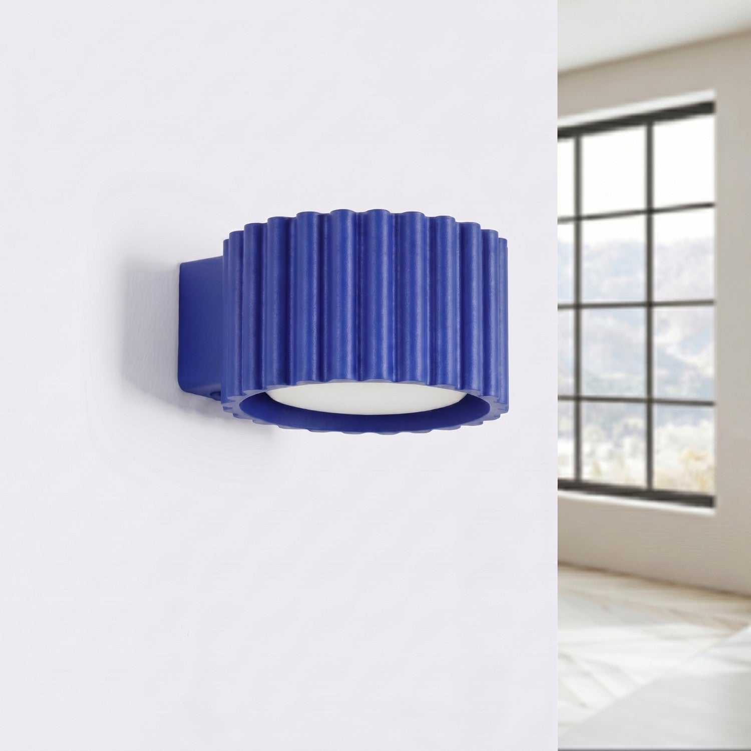 Applique murale Aura aluminium outremer GX53 vue de profil
