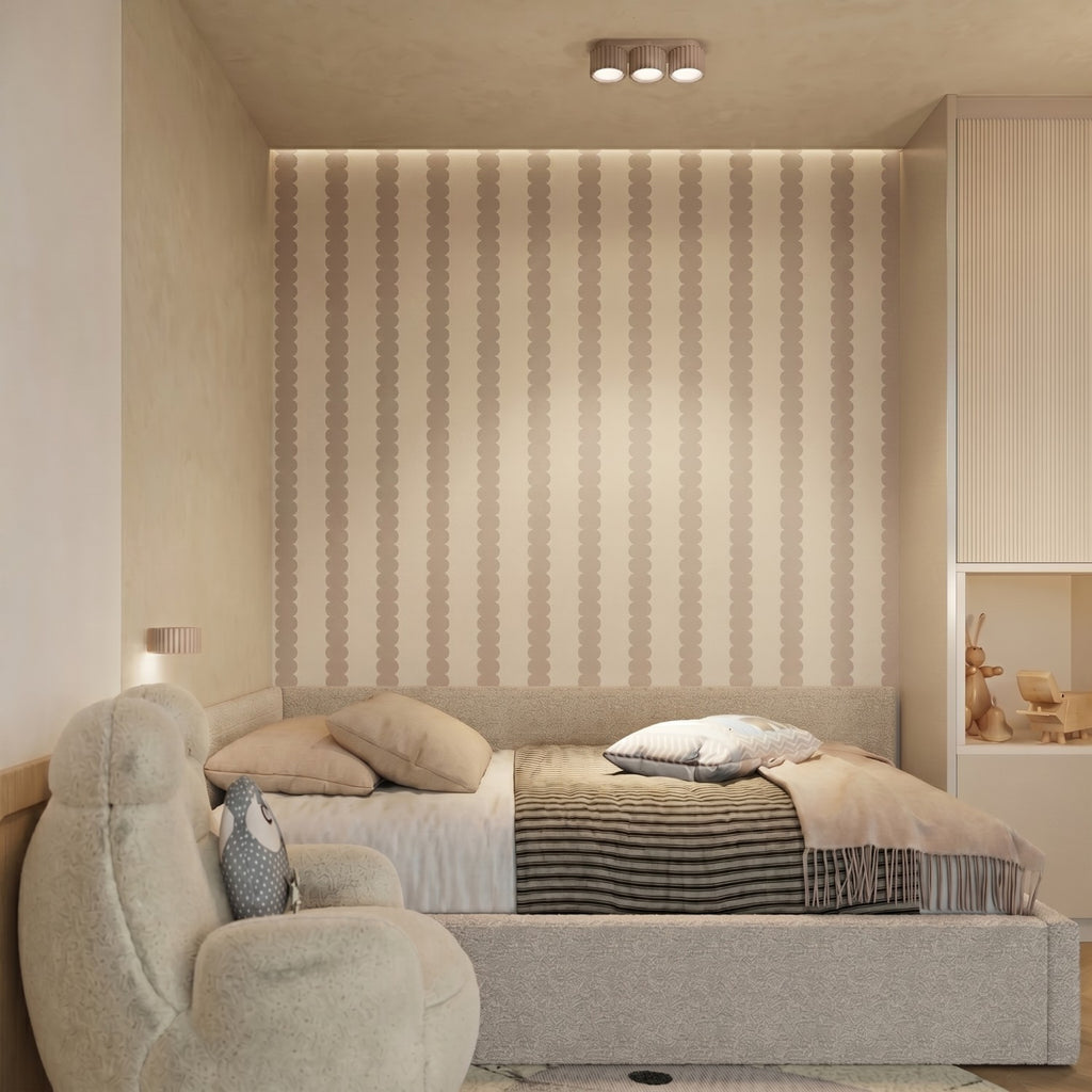 Applique murale Aura aluminium taupe GX53 détail