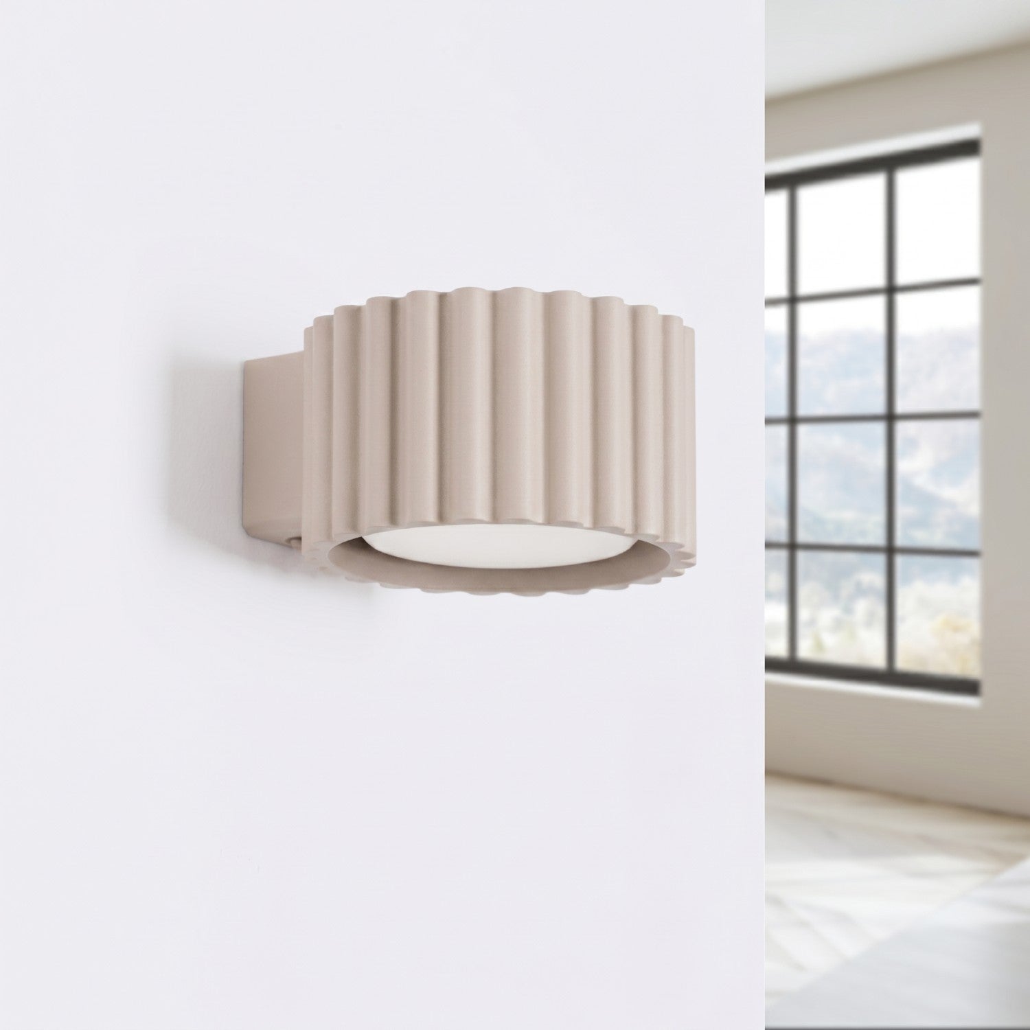 Applique murale Aura aluminium taupe GX53 vue de profil