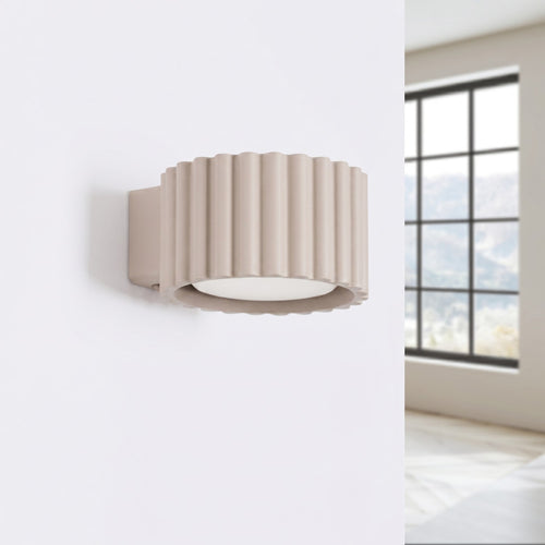 Applique murale Aura aluminium taupe GX53 vue de profil
