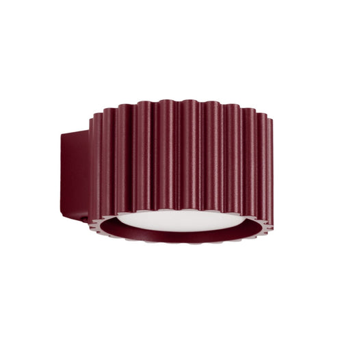 Applique murale Aura aluminium bordeaux GX53