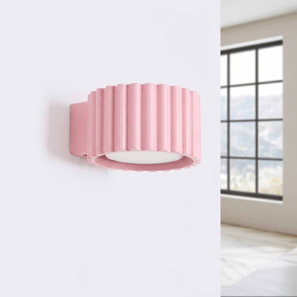 Applique murale Aura aluminium rose GX53 vue de profil