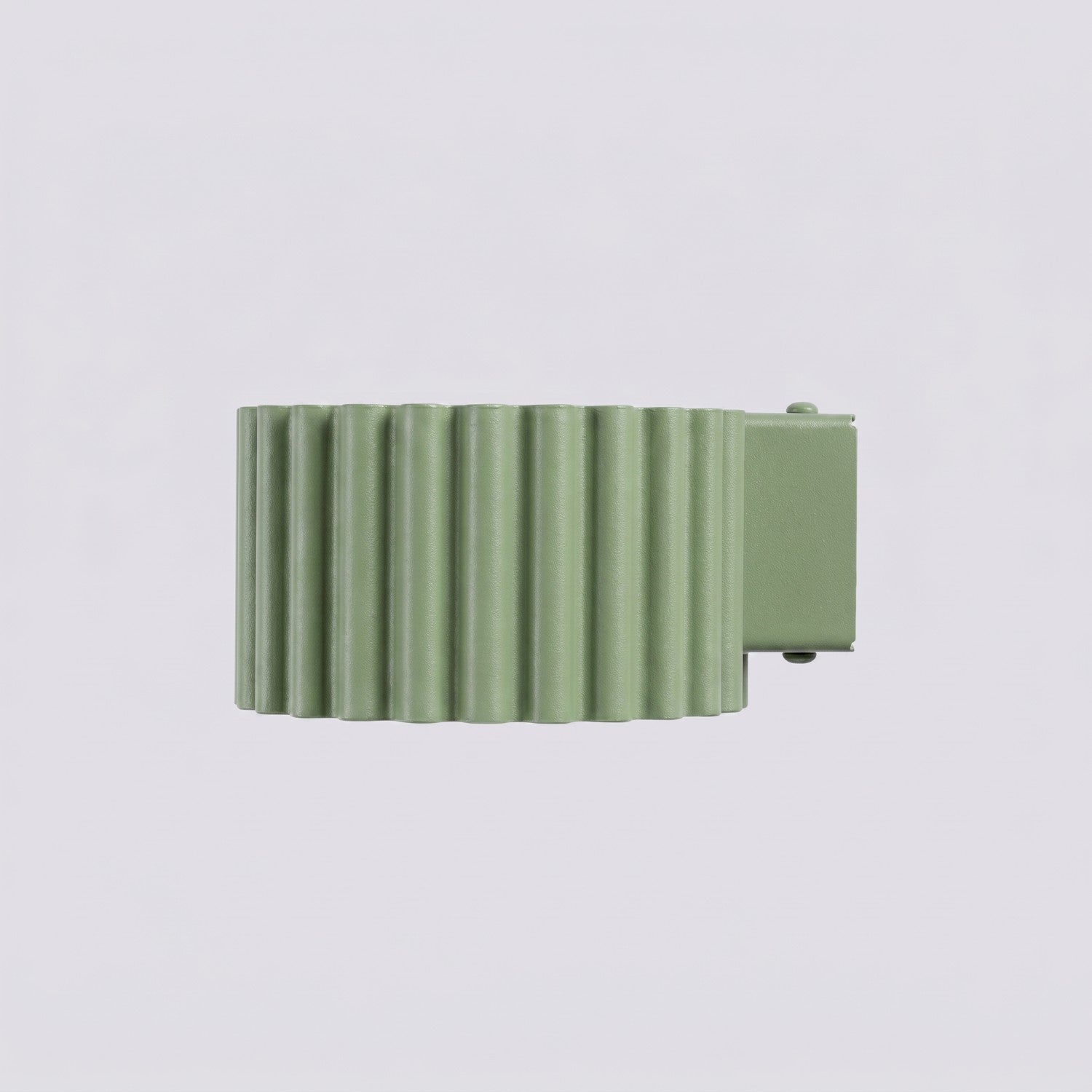 Applique murale Aura aluminium vert sauge GX53 détail des cannelures