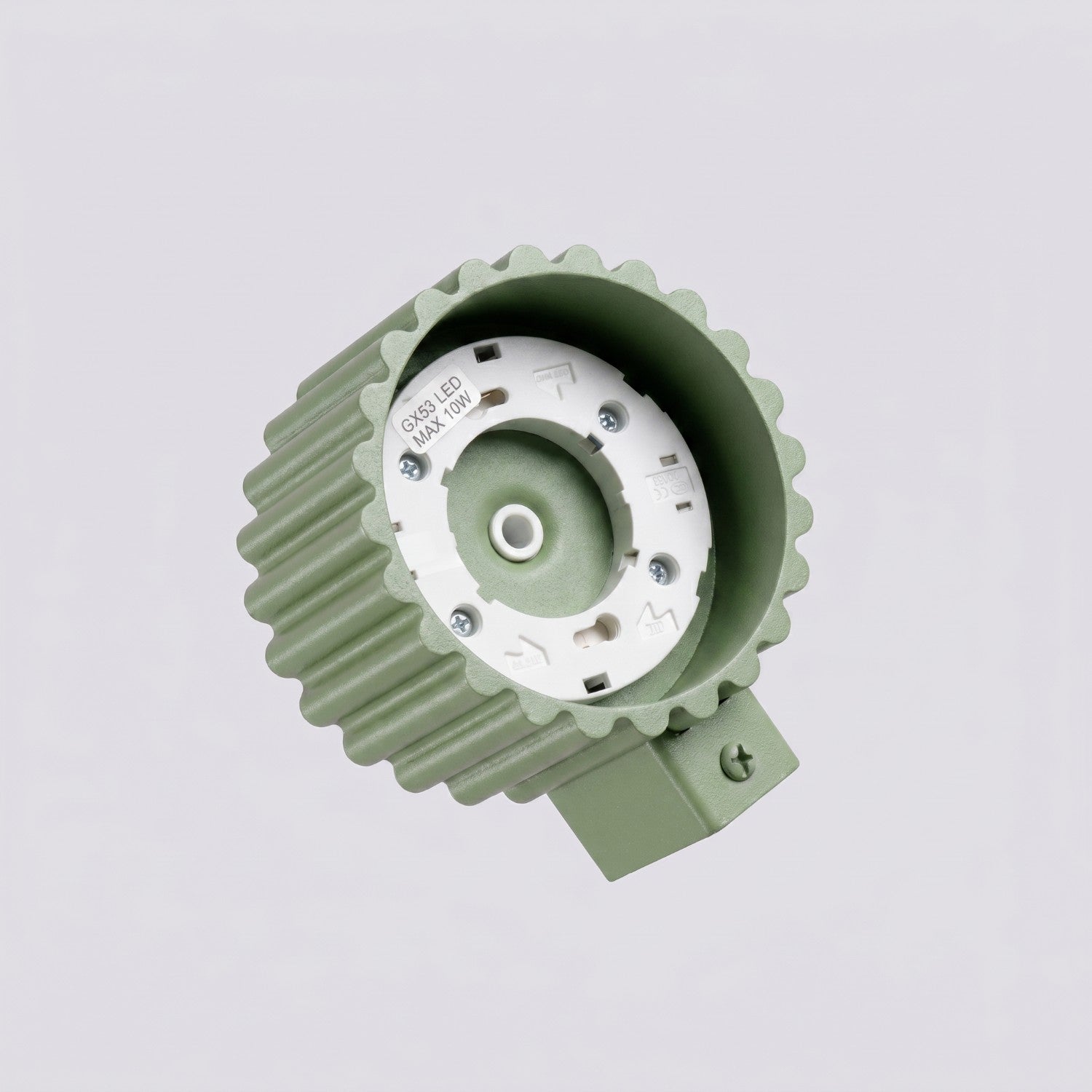 Applique murale Aura aluminium vert sauge GX53 vue rapprochée