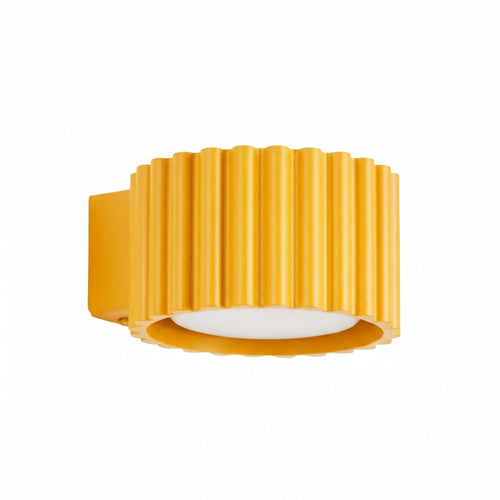 Applique murale Aura aluminium jaune GX53