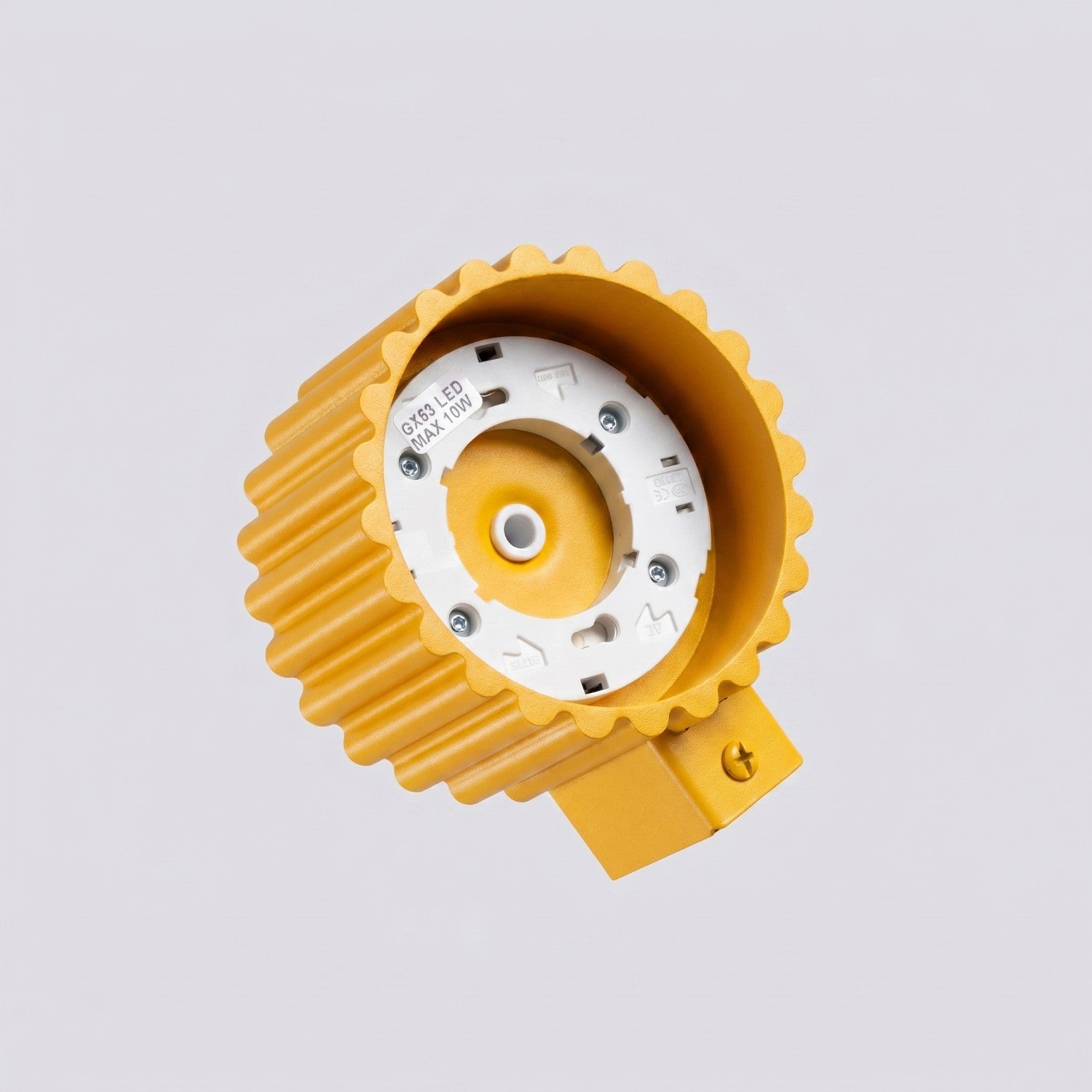 Applique murale Aura aluminium jaune GX53 vue rapprochée
