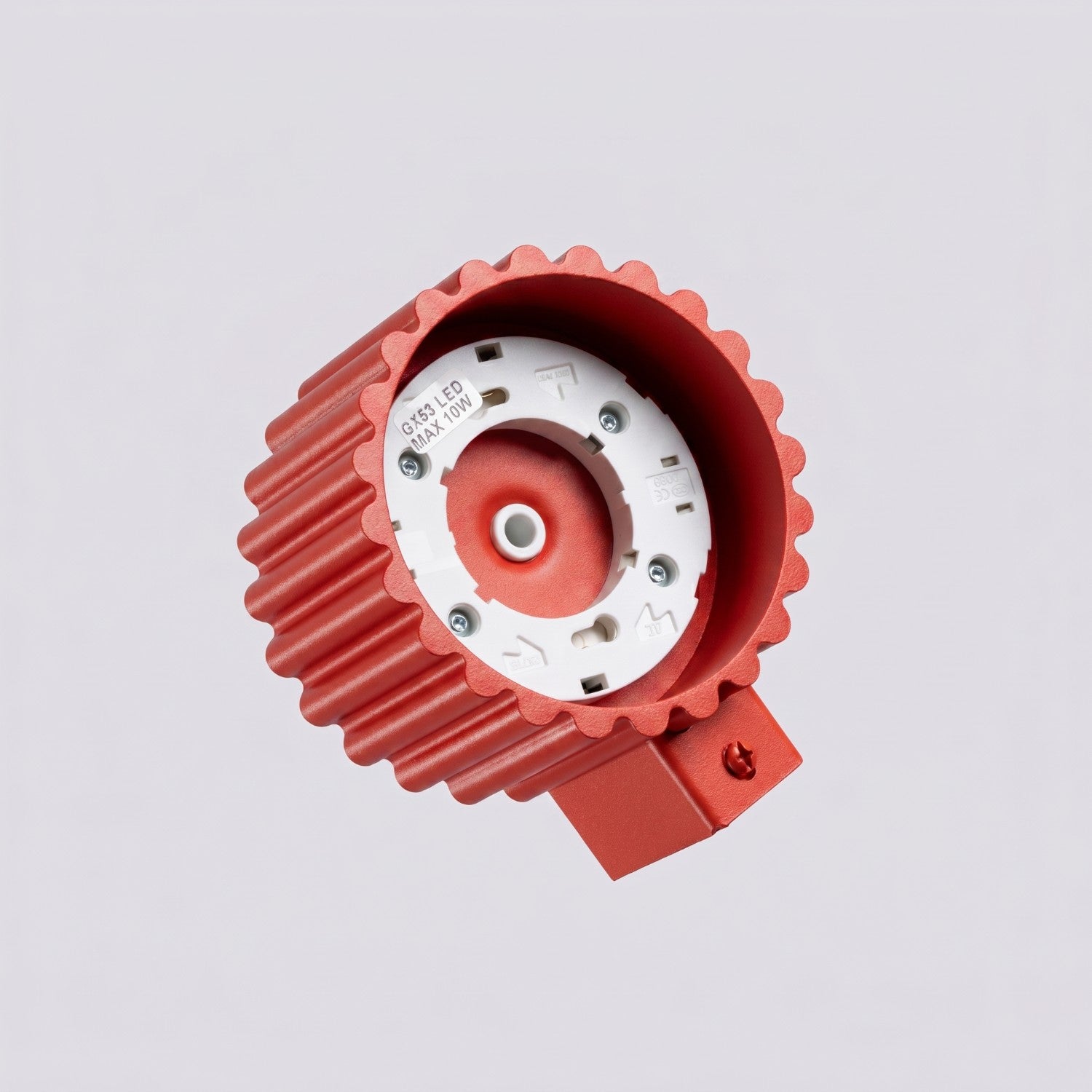 Applique murale Aura aluminium rouge GX53 vue rapprochée