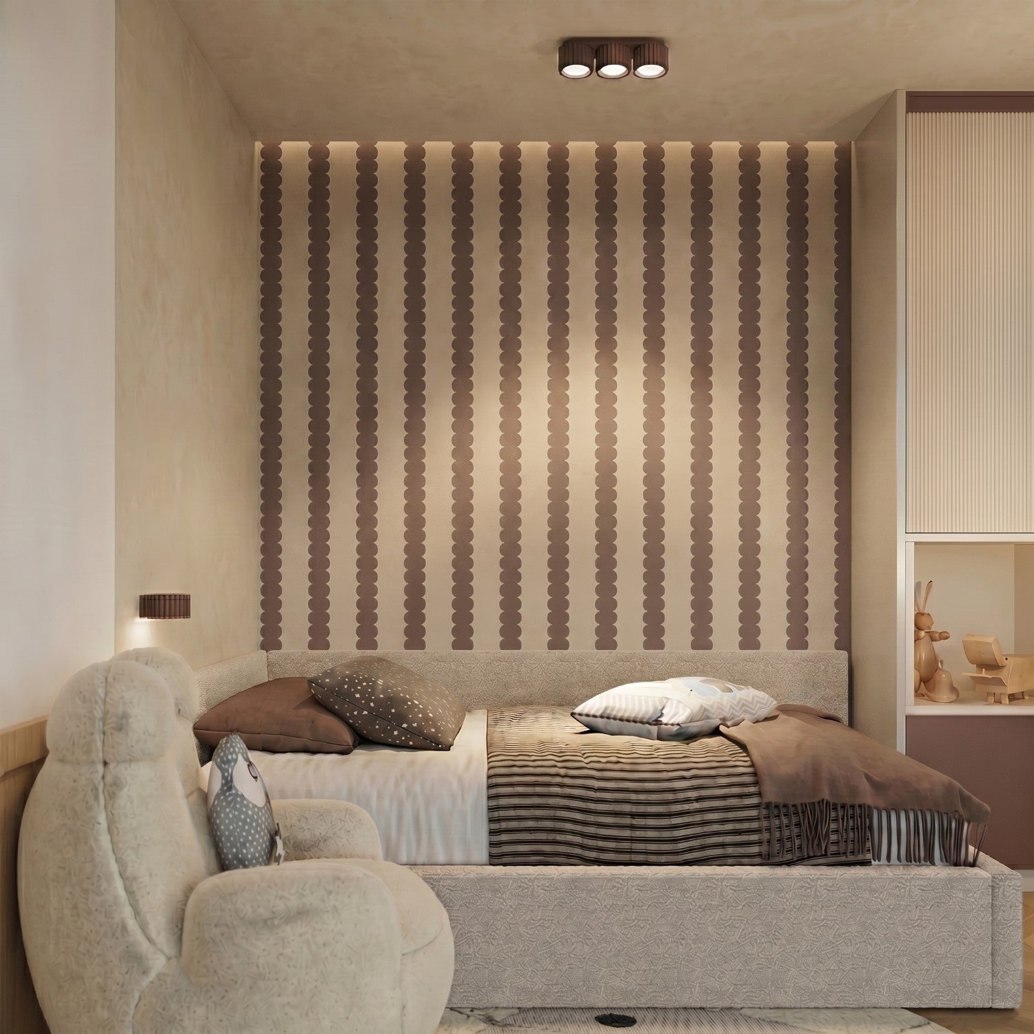Applique murale Aura aluminium brun GX53 détail