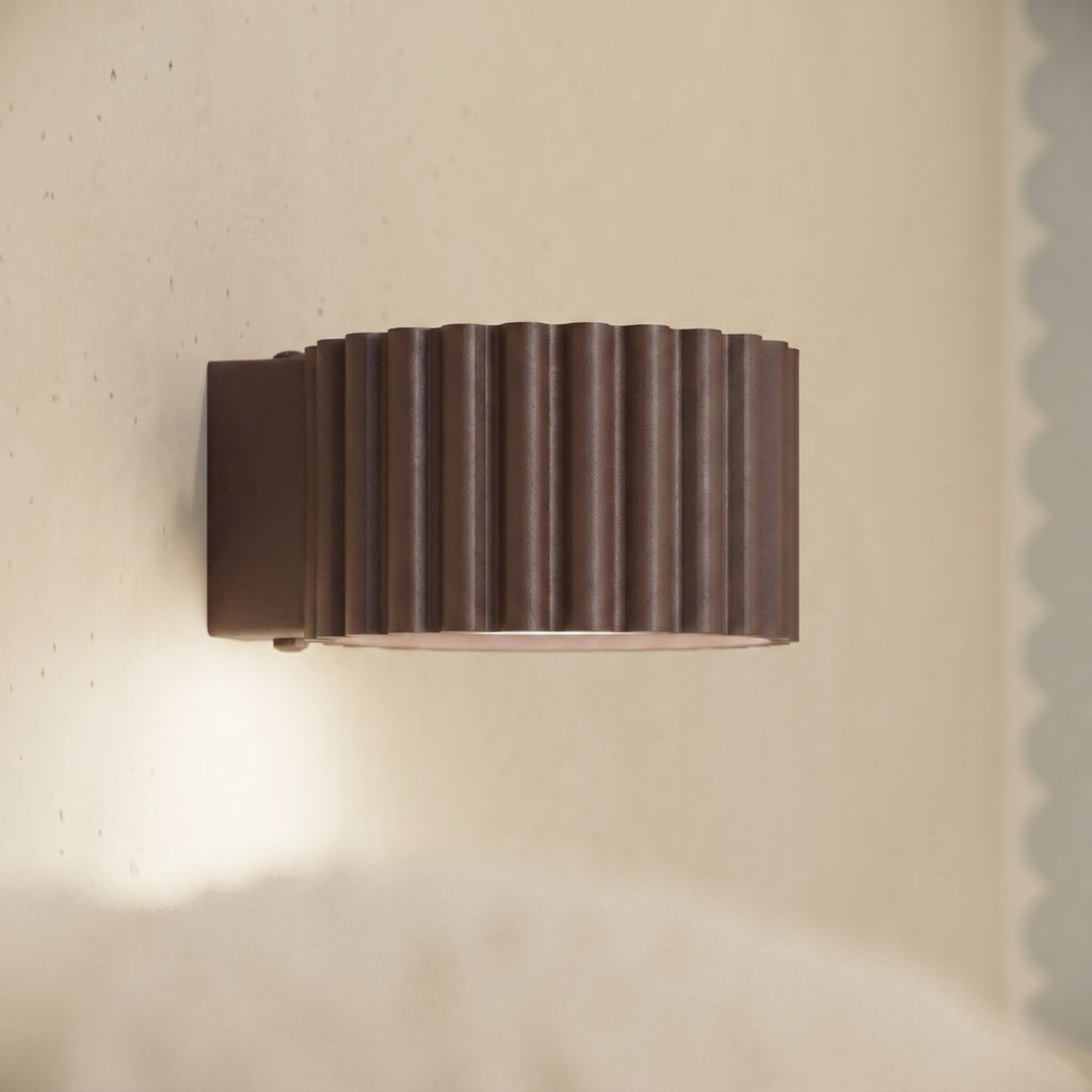 Applique murale Aura aluminium brun GX53 de face