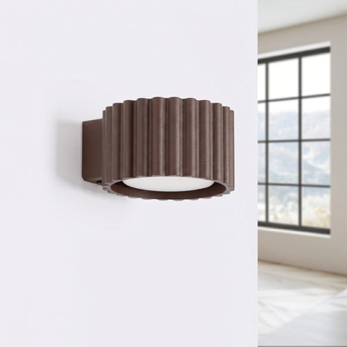 Applique murale Aura aluminium brun GX53 vue de profil