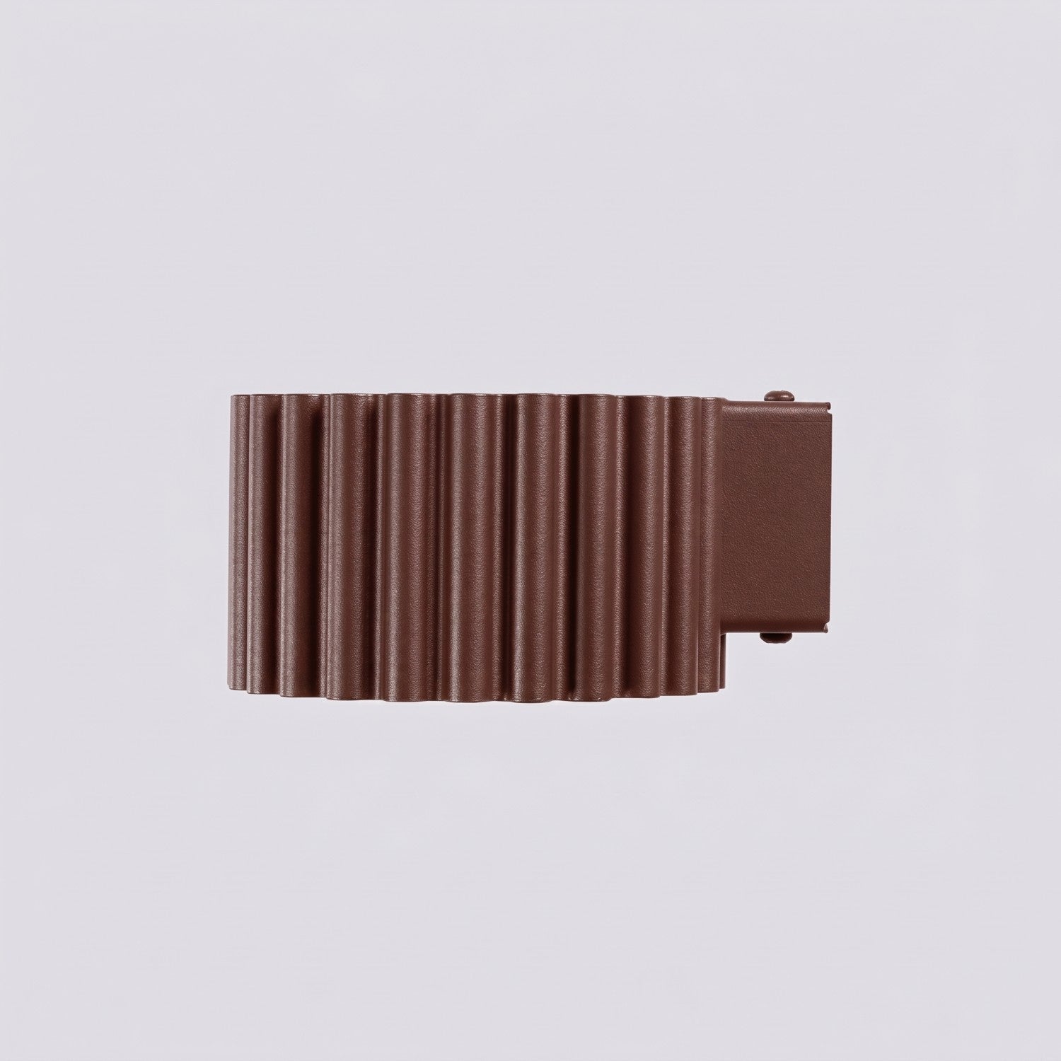 Applique murale Aura aluminium brun GX53 détail des cannelures