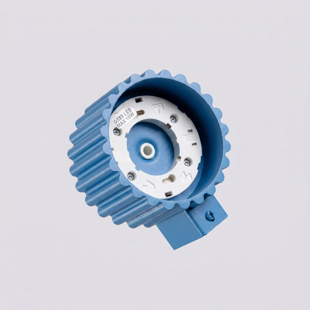 Applique murale Aura aluminium bleu clair GX53 vue rapprochée