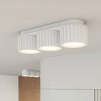 Plafonnier Aura 3 aluminium blanc GX53 de face