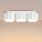 Plafonnier Aura 3 aluminium blanc GX53 vue de trois quarts