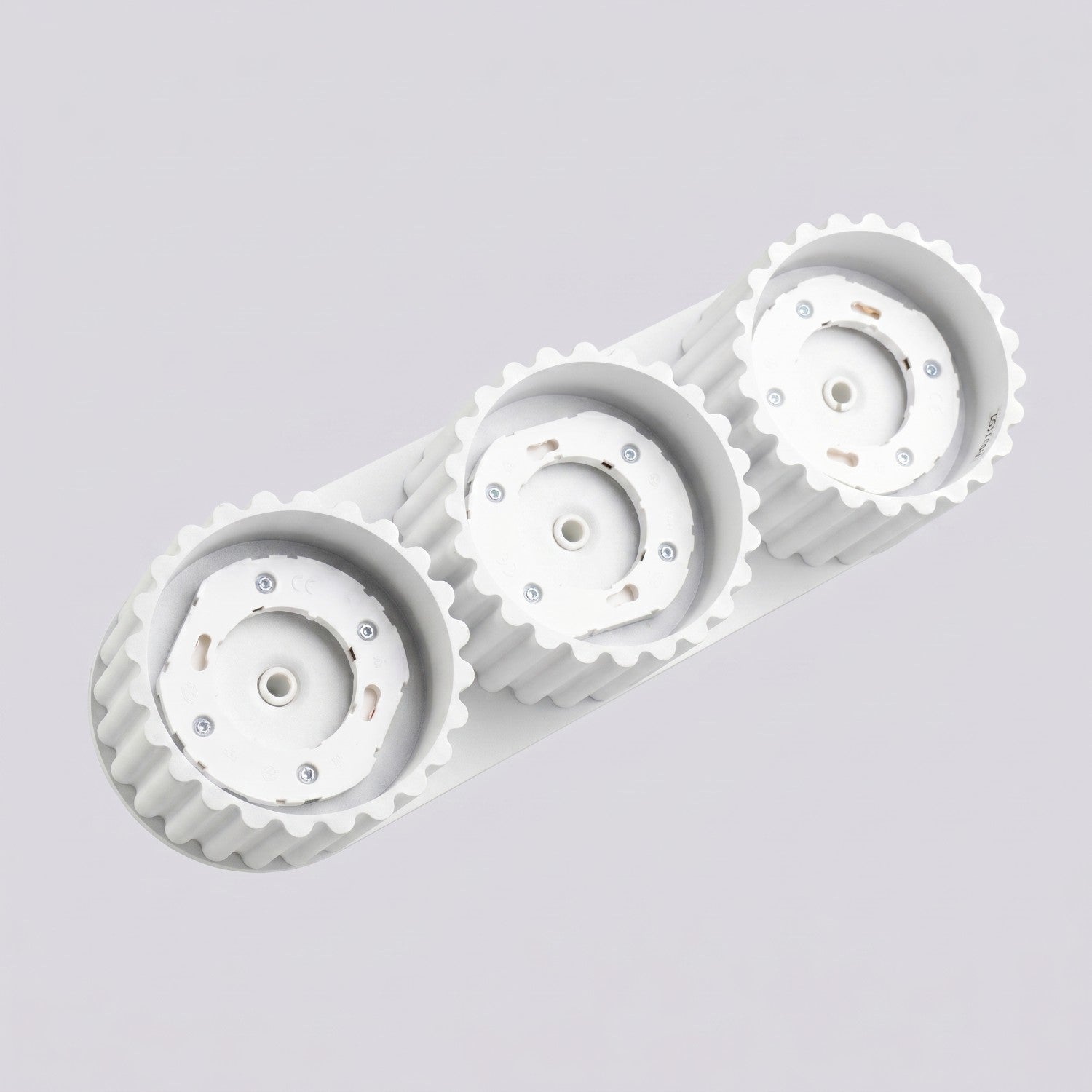 Plafonnier Aura 3 aluminium blanc GX53 vue rapprochée