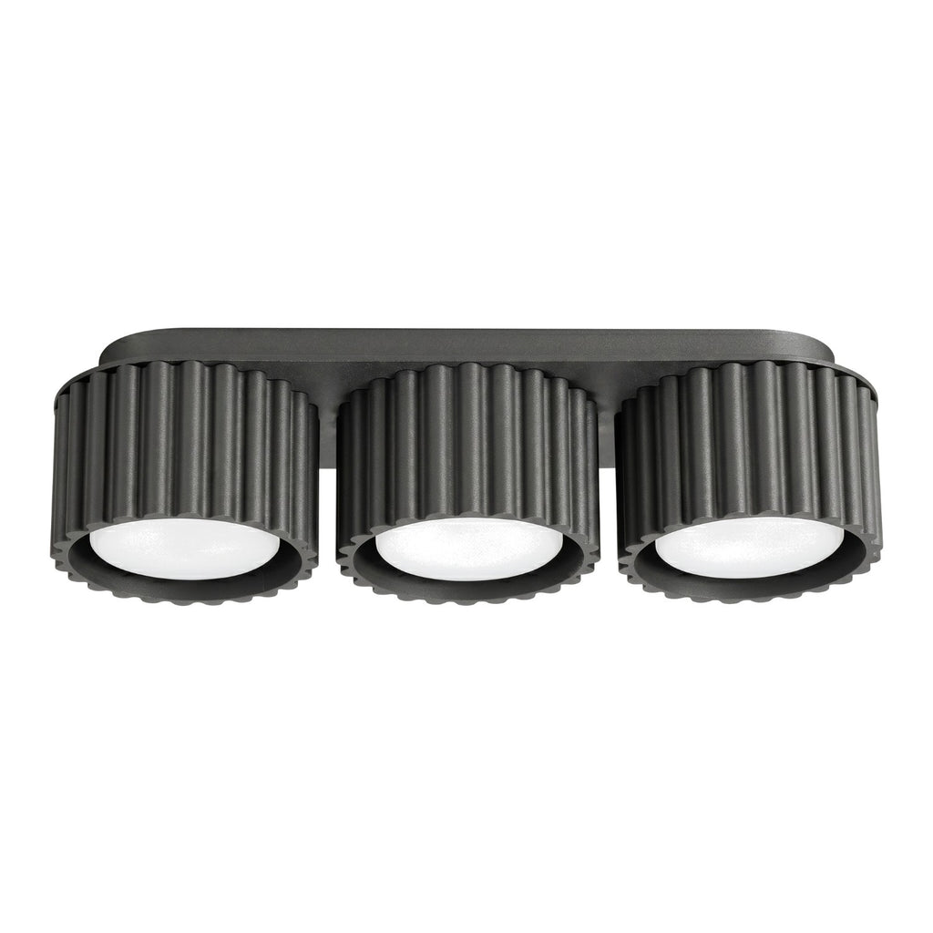 Plafonnier Aura 3 aluminium noir GX53