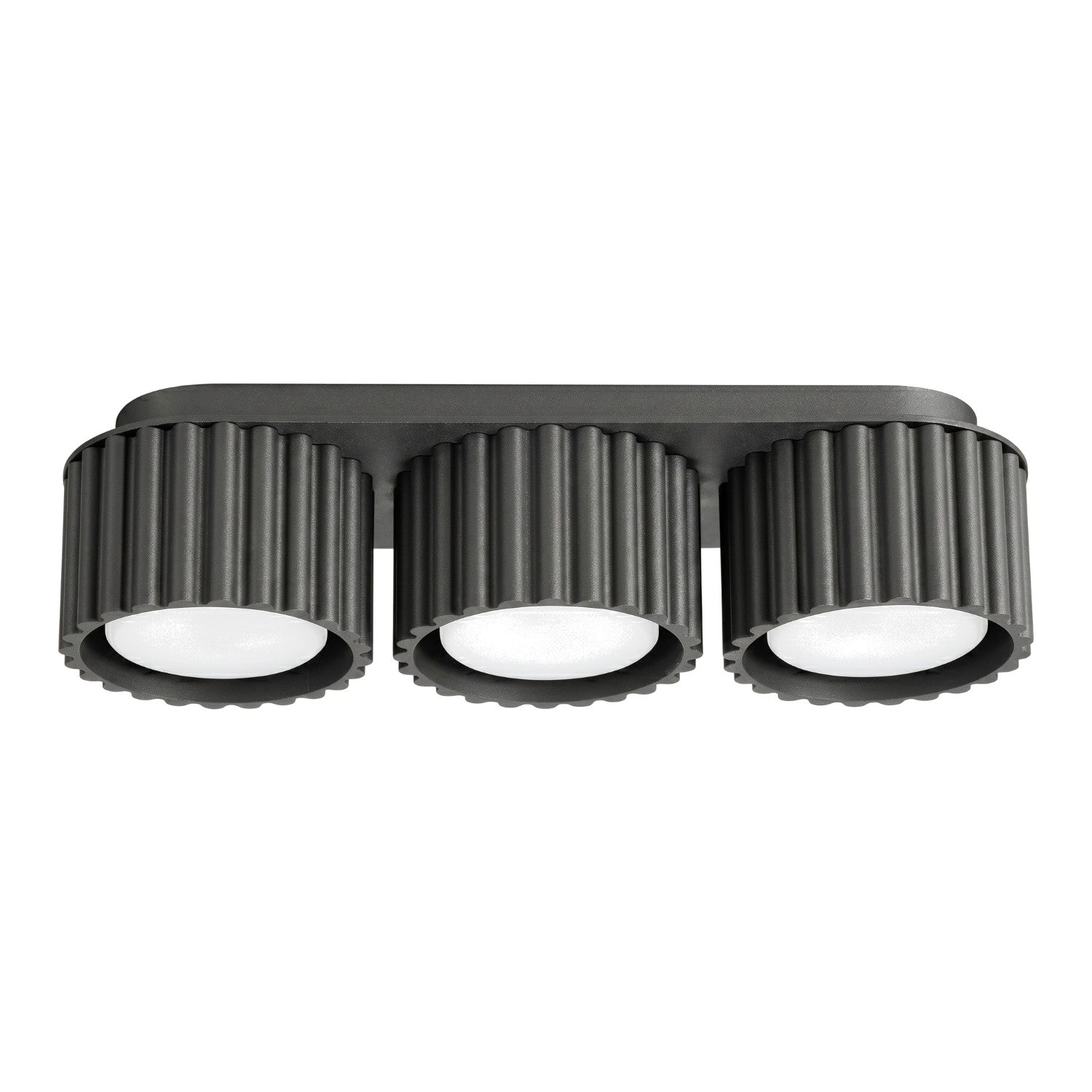 Plafonnier Aura 3 aluminium noir GX53