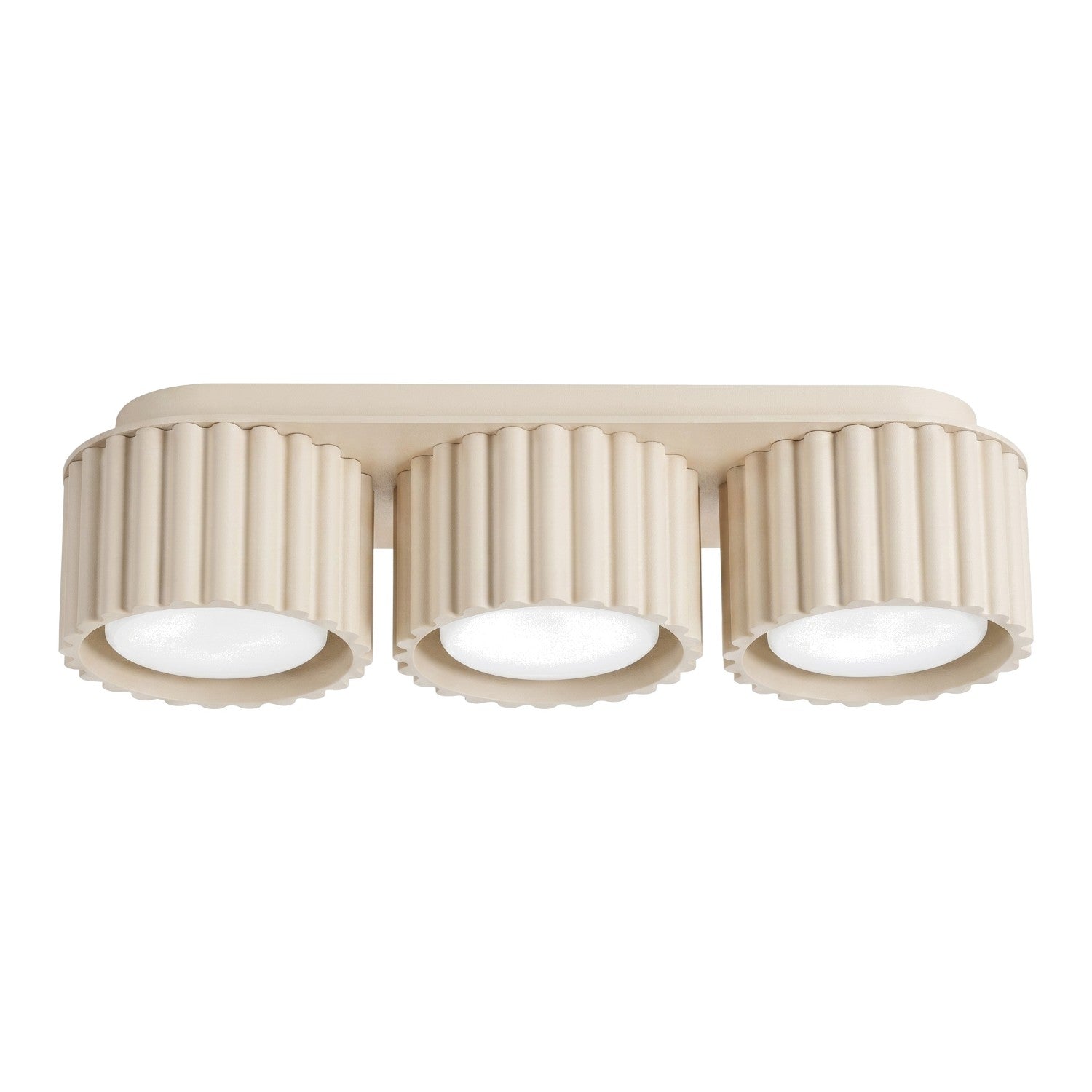 Plafonnier Aura 3 aluminium beige GX53