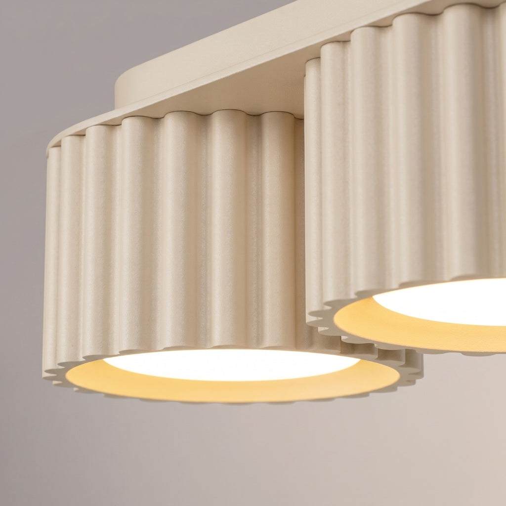 Plafonnier Aura 3 aluminium beige GX53 en situation