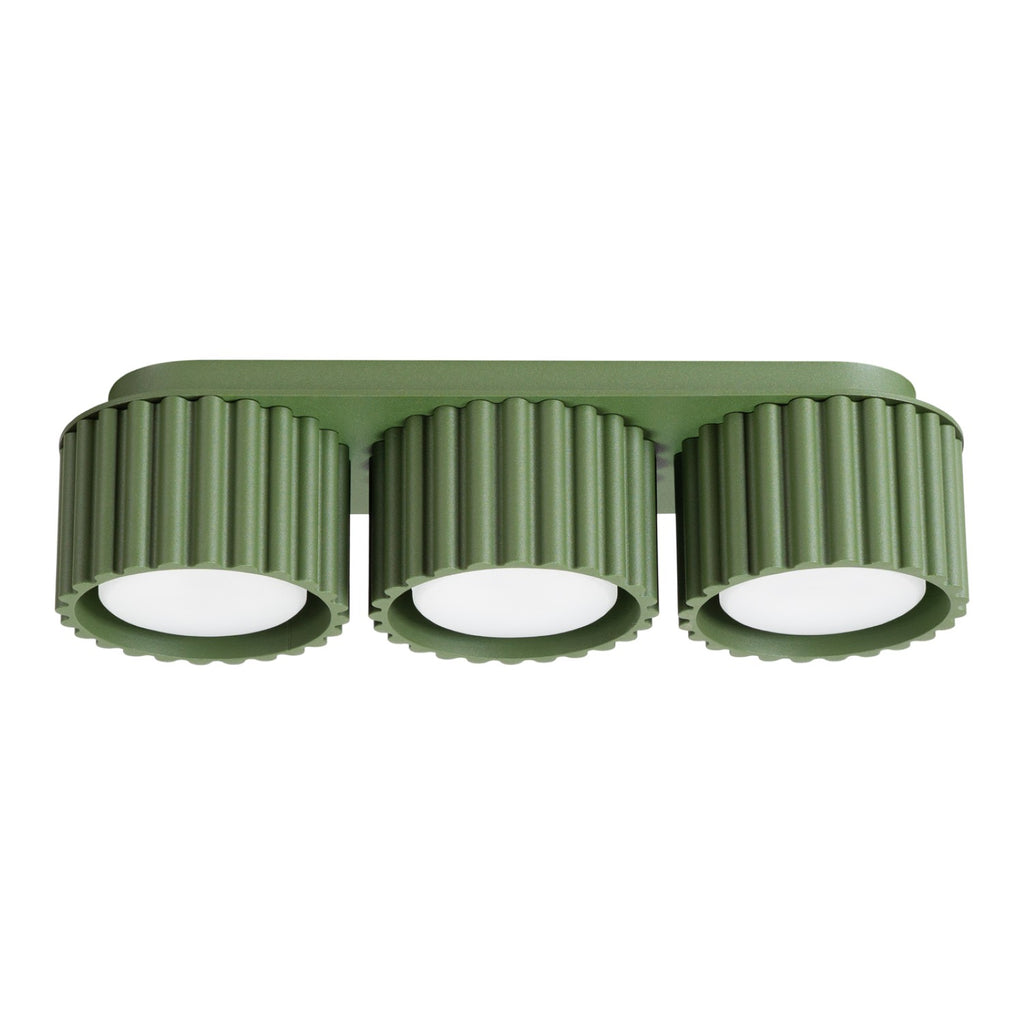 Plafonnier Aura 3 aluminium vert olive GX53