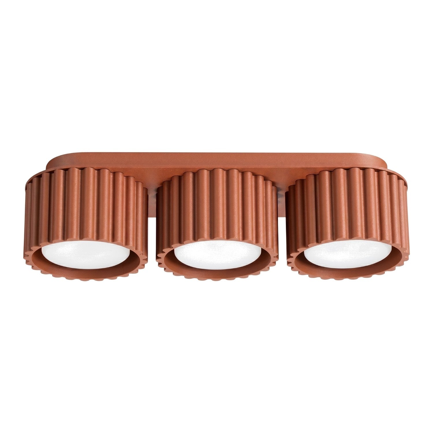 Plafonnier Aura 3 aluminium rouge ocre GX53