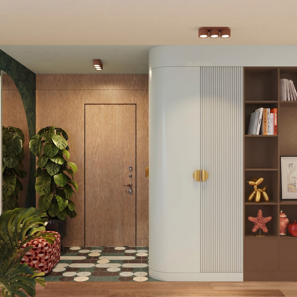 Plafonnier Aura 3 aluminium mocca GX53 détail