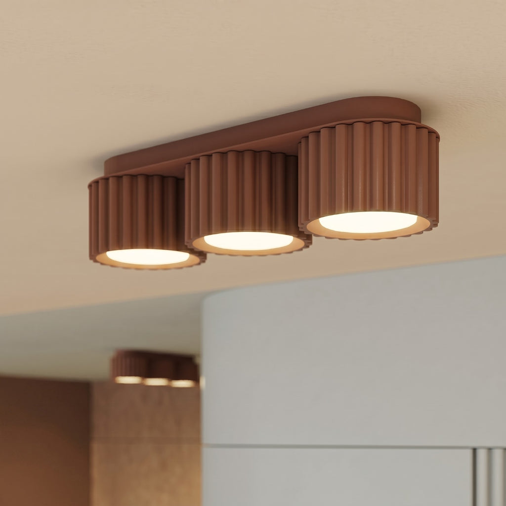 Plafonnier Aura 3 aluminium mocca GX53 de face