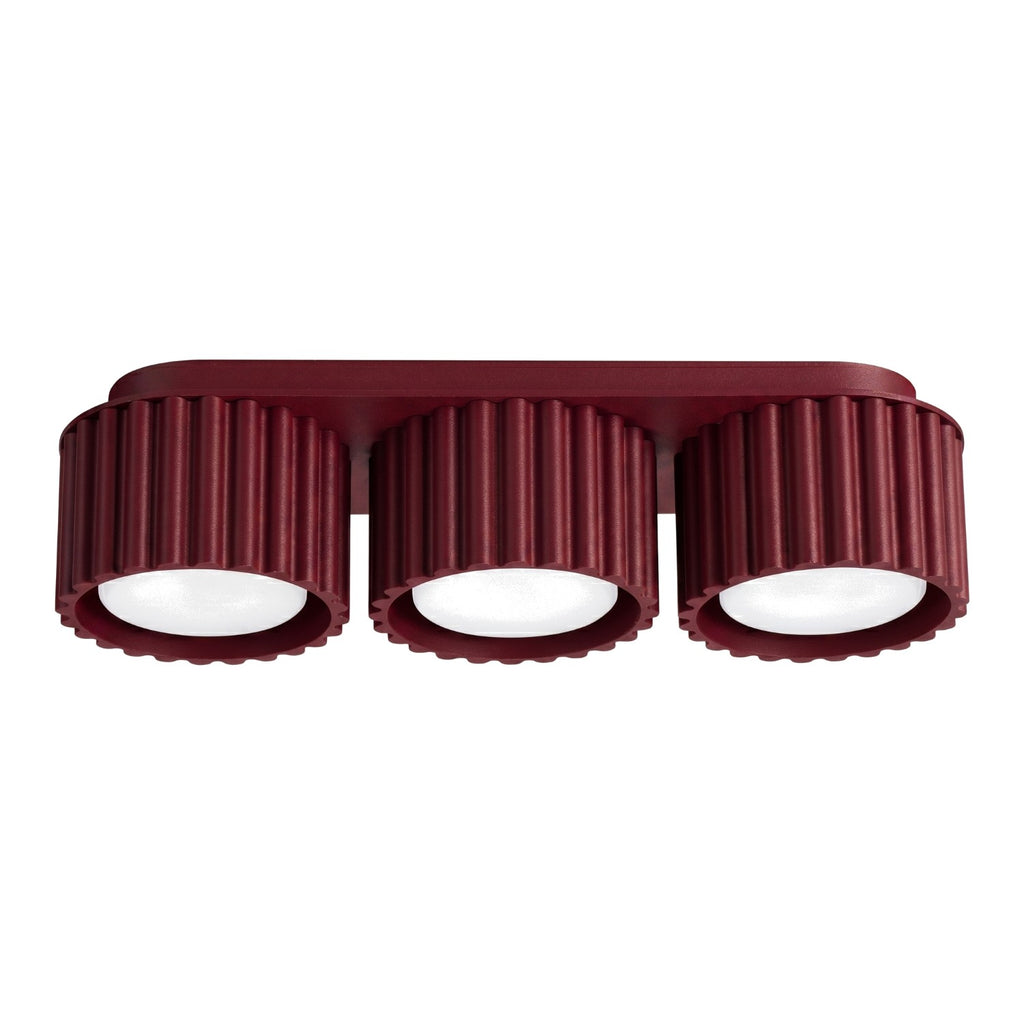 Plafonnier Aura 3 aluminium bordeaux GX53