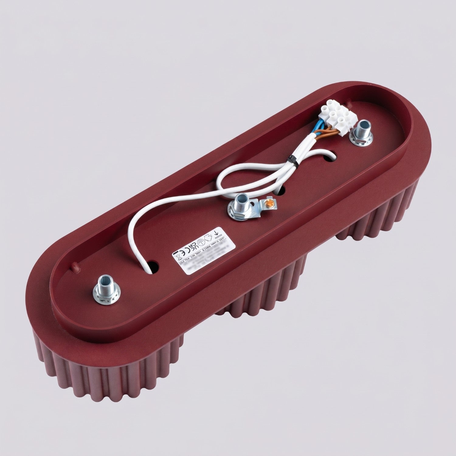 Plafonnier Aura 3 aluminium bordeaux GX53 ambiance