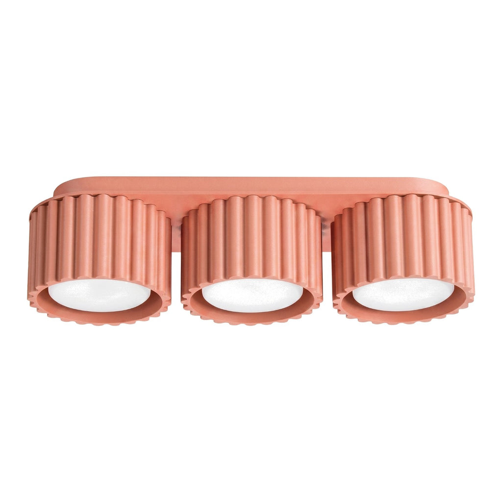 Plafonnier Aura 3 aluminium pêche GX53