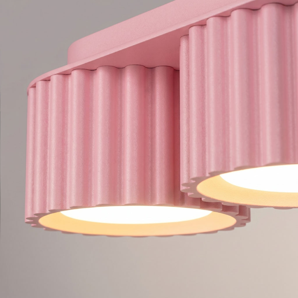 Plafonnier Aura 3 aluminium rose GX53 en situation