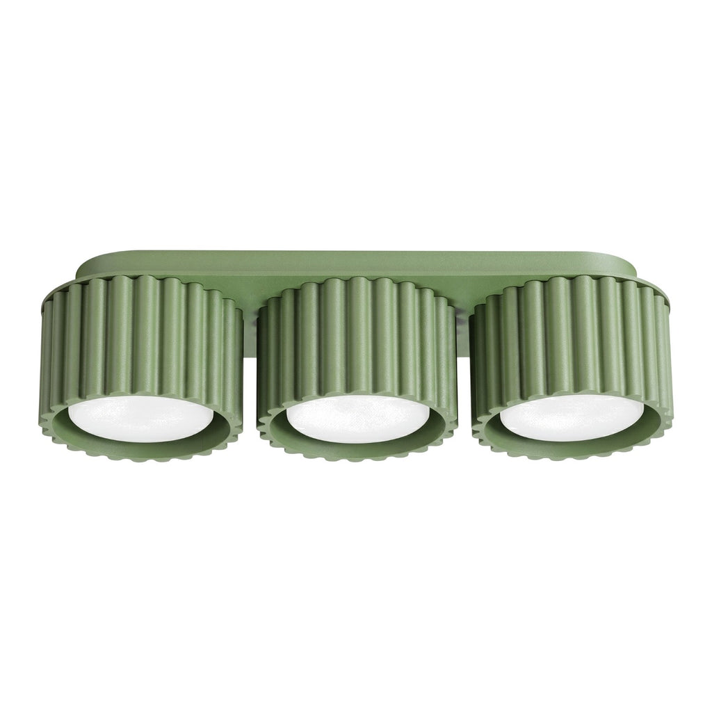 Plafonnier Aura 3 aluminium vert sauge GX53