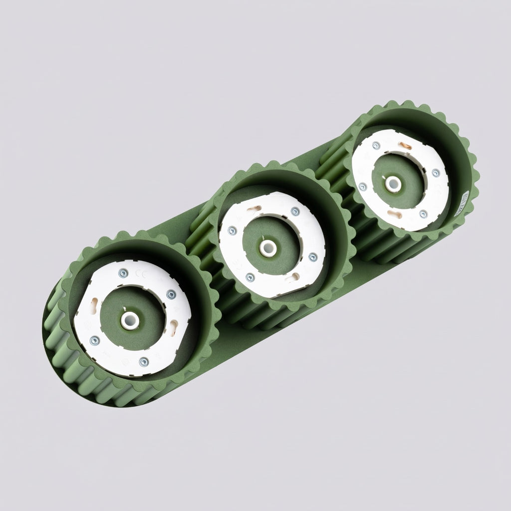 Plafonnier Aura 3 aluminium vert sauge GX53 vue rapprochée