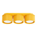 Plafonnier Aura 3 aluminium jaune GX53