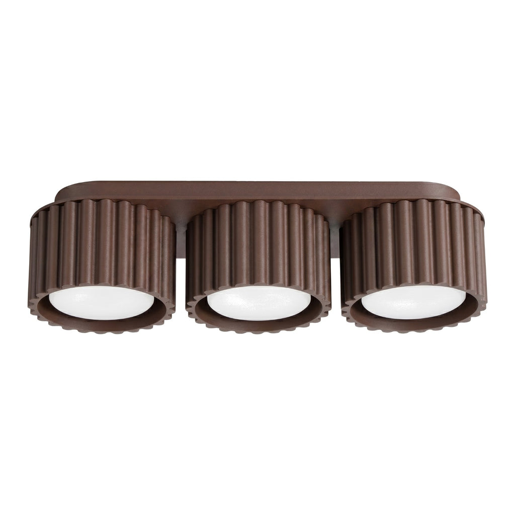 Plafonnier Aura 3 aluminium brun GX53