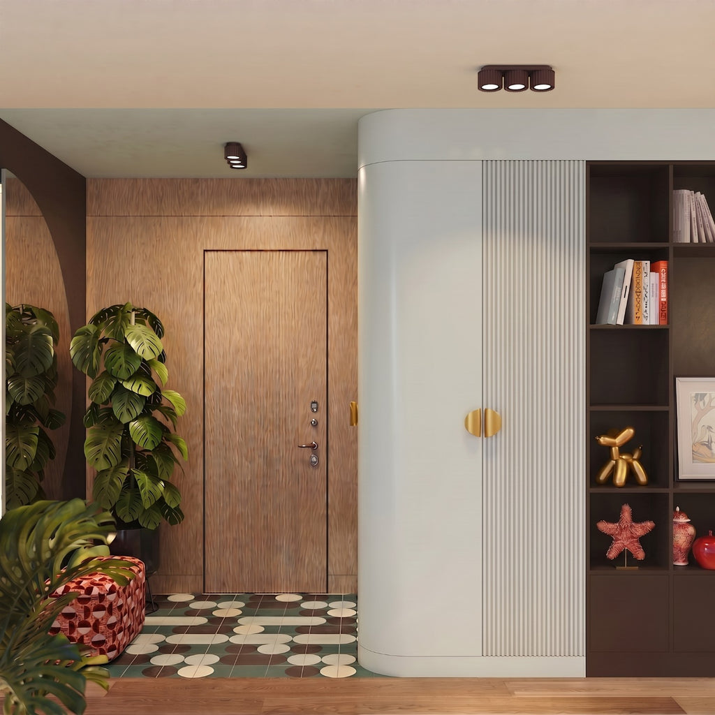 Plafonnier Aura 3 aluminium brun GX53 détail