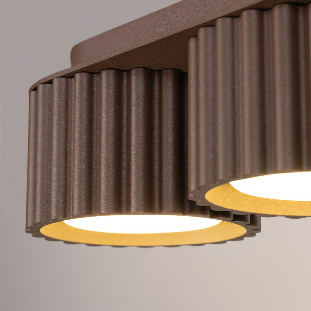 Plafonnier Aura 3 aluminium brun GX53 en situation