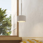 Suspension Aura 1 lumière aluminium blanc GX53 vue de trois quarts