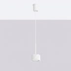 Suspension Aura 1 lumière aluminium blanc GX53 vue de profil