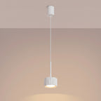 Suspension Aura 1 lumière aluminium blanc GX53 vue de trois quarts