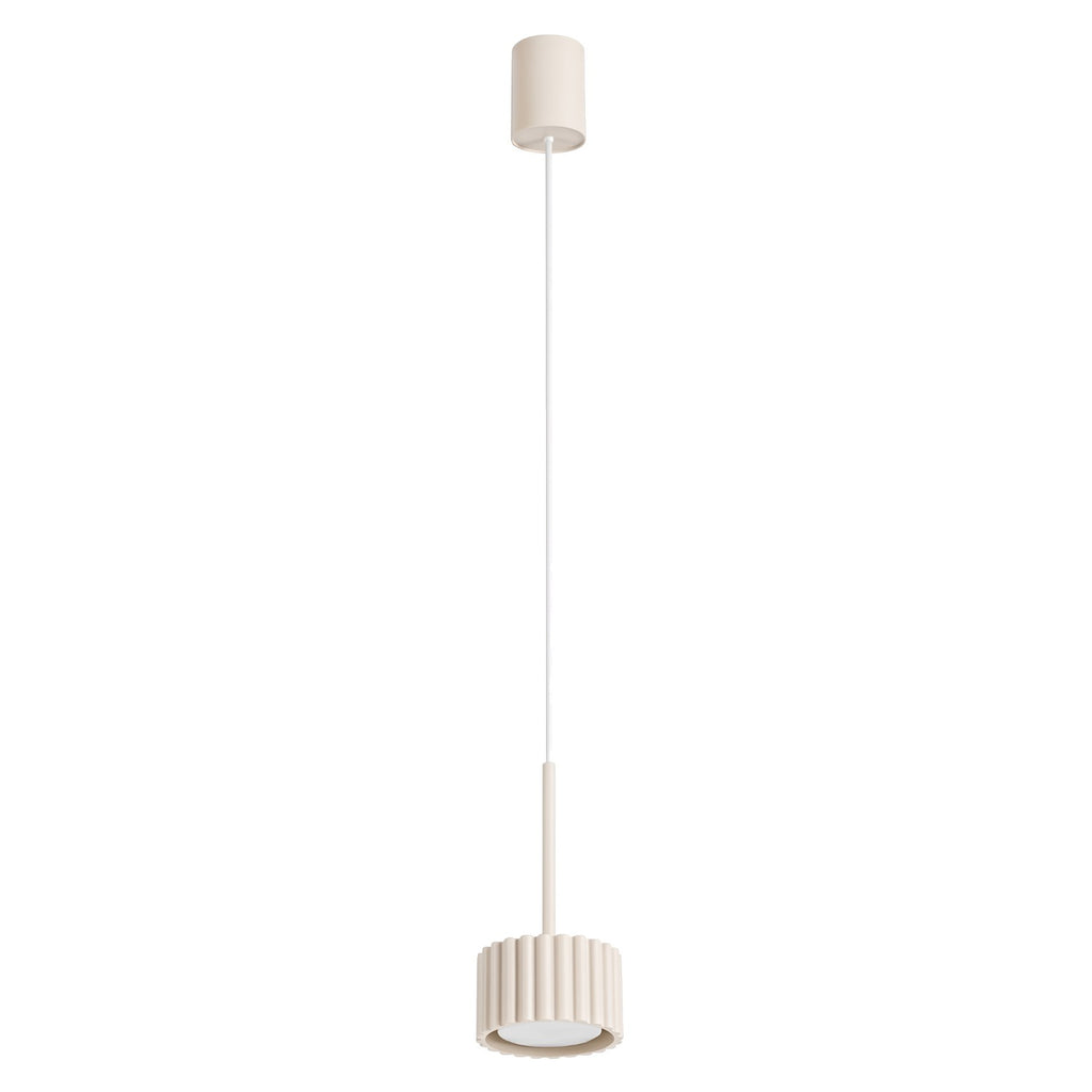 Suspension Aura 1 lumière aluminium beige GX53
