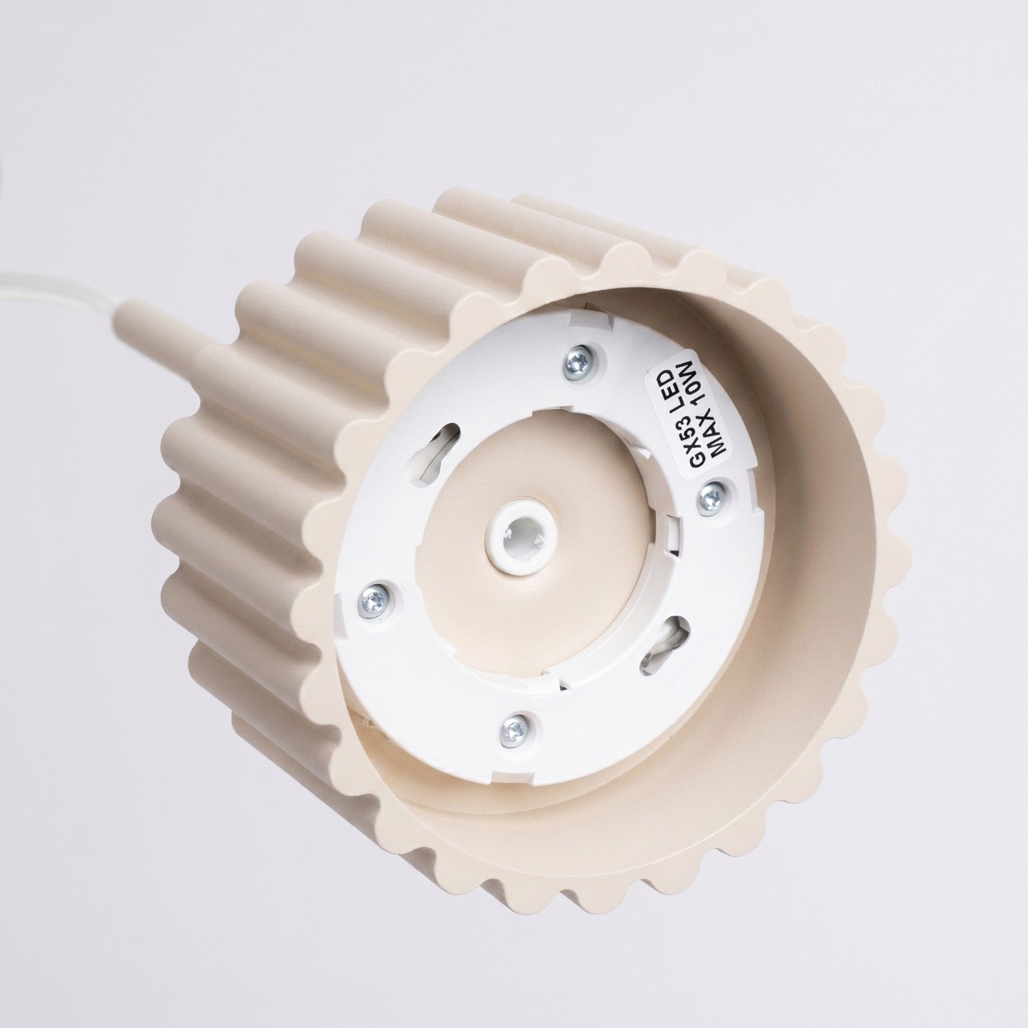 Suspension Aura 1 lumière aluminium beige GX53 ambiance
