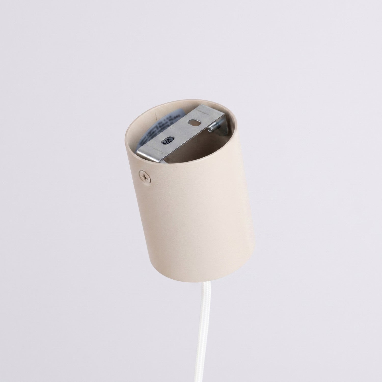 Suspension Aura 1 lumière aluminium beige GX53 vue de dessous