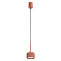 Suspension Aura 1 lumière aluminium rouge ocre GX53