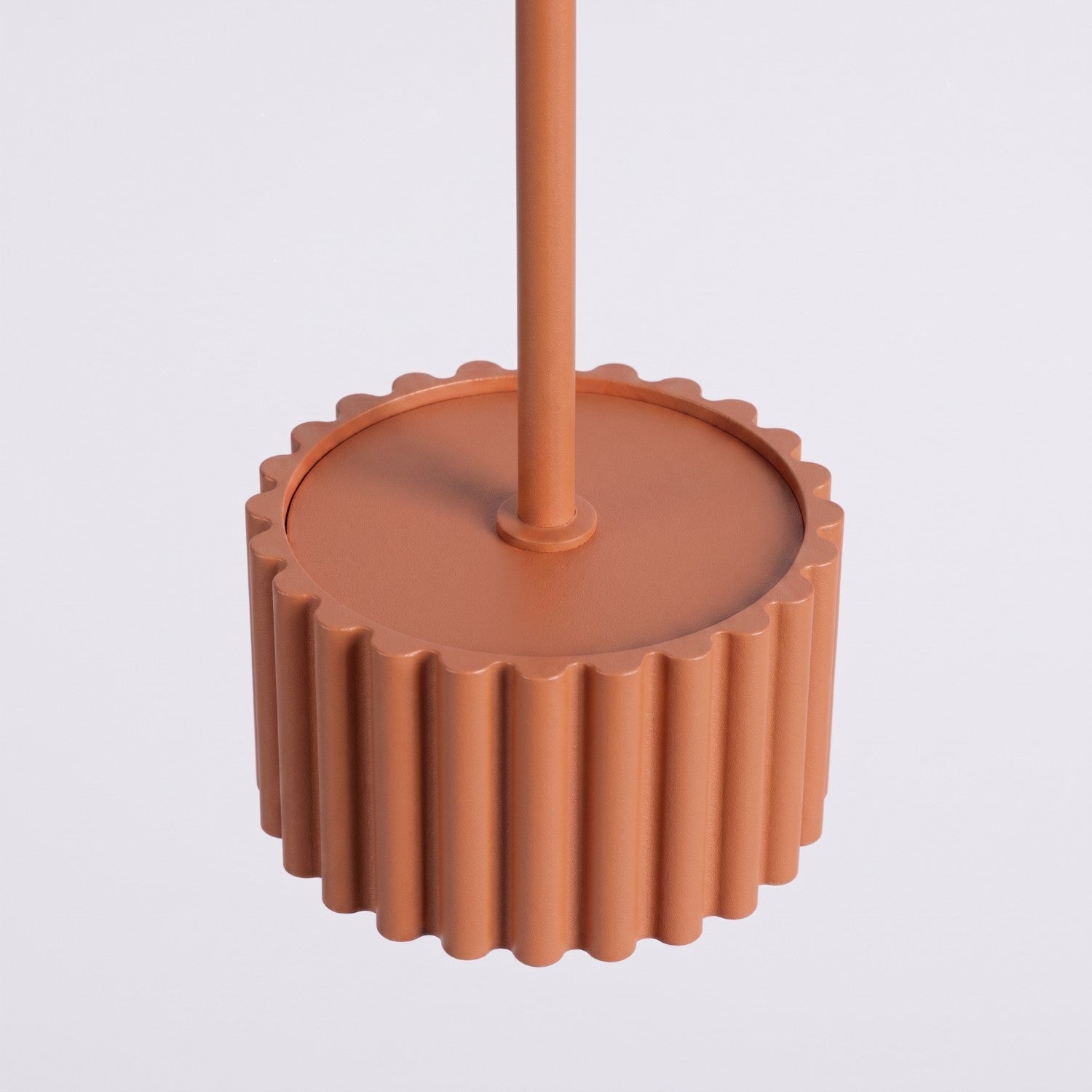 Suspension Aura 1 lumière aluminium rouge ocre GX53 vue rapprochée