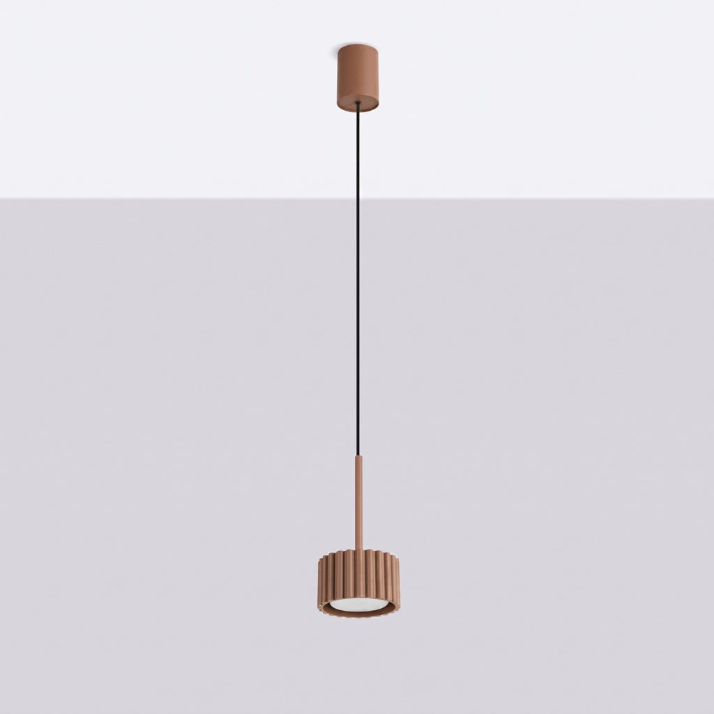Suspension Aura 1 lumière aluminium mocca GX53 vue de profil