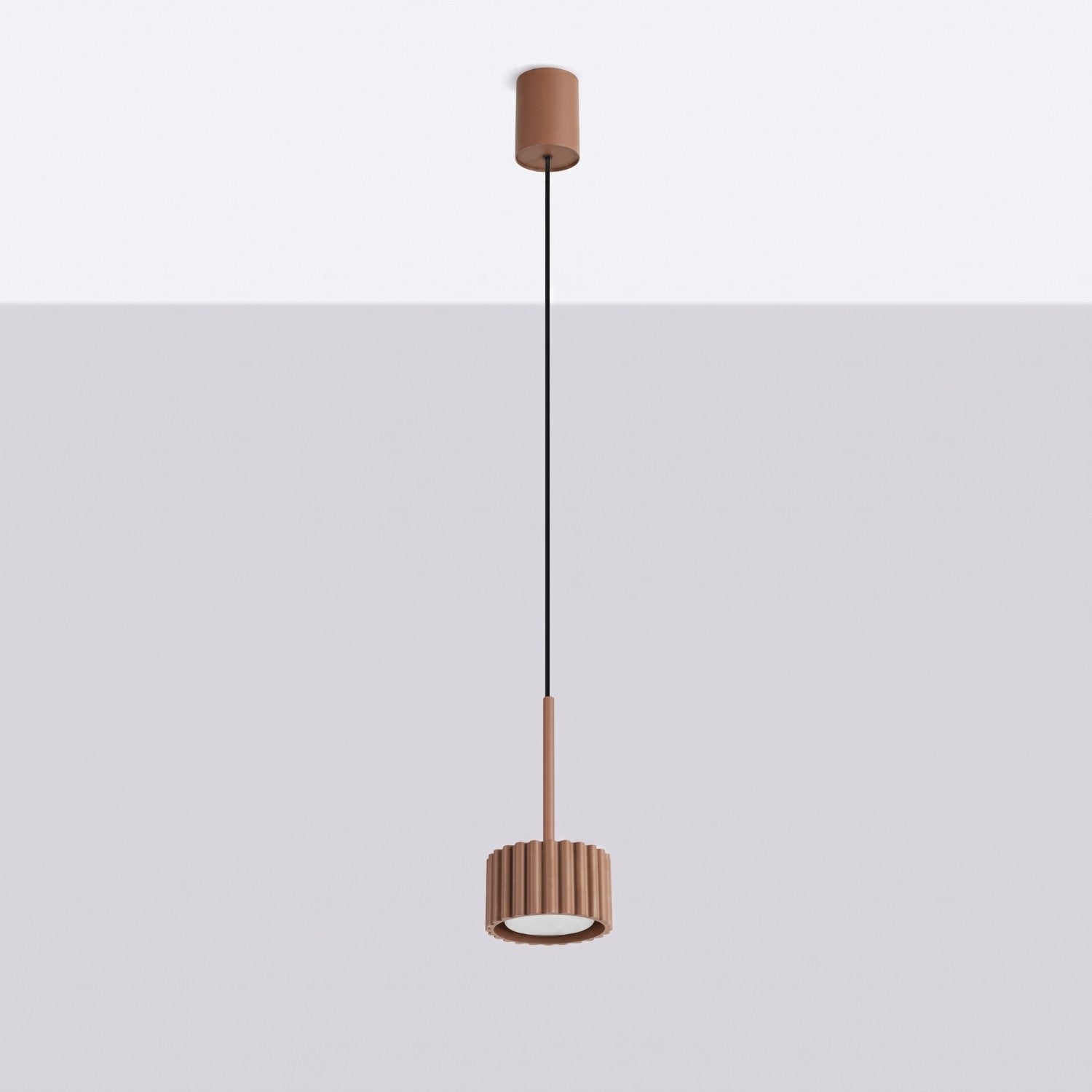 Suspension Aura 1 lumière aluminium mocca GX53 vue de profil