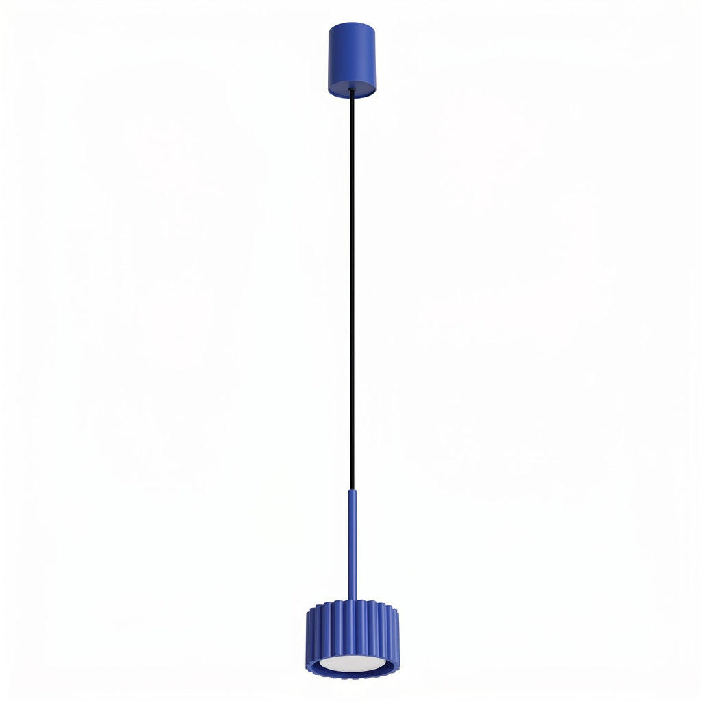 Suspension Aura 1 lumière aluminium outremer GX53